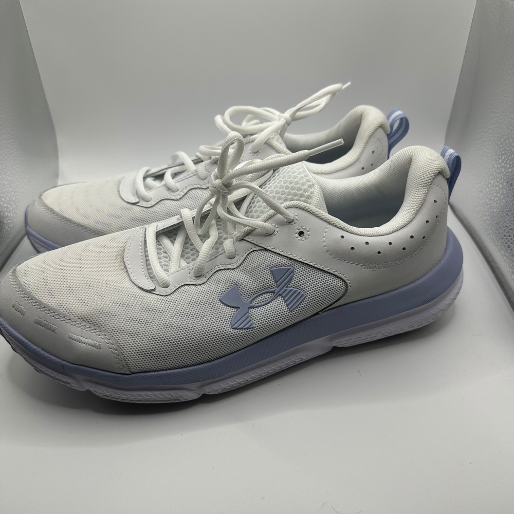 Under Armour Charged Assert 10 Women's White Light purple Athletic Shoes Size 12